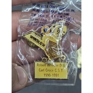Vintage Lions Club Winslow Maine D.G. CST 1990-1991 Dangle Pin Taiwan